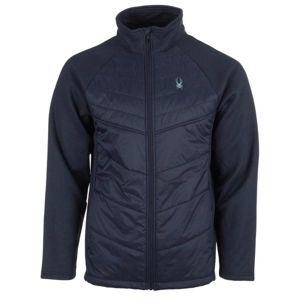 Spyder Men's Nova Full Zip Hybrid Frontier Navy Blue Quilted Jacket